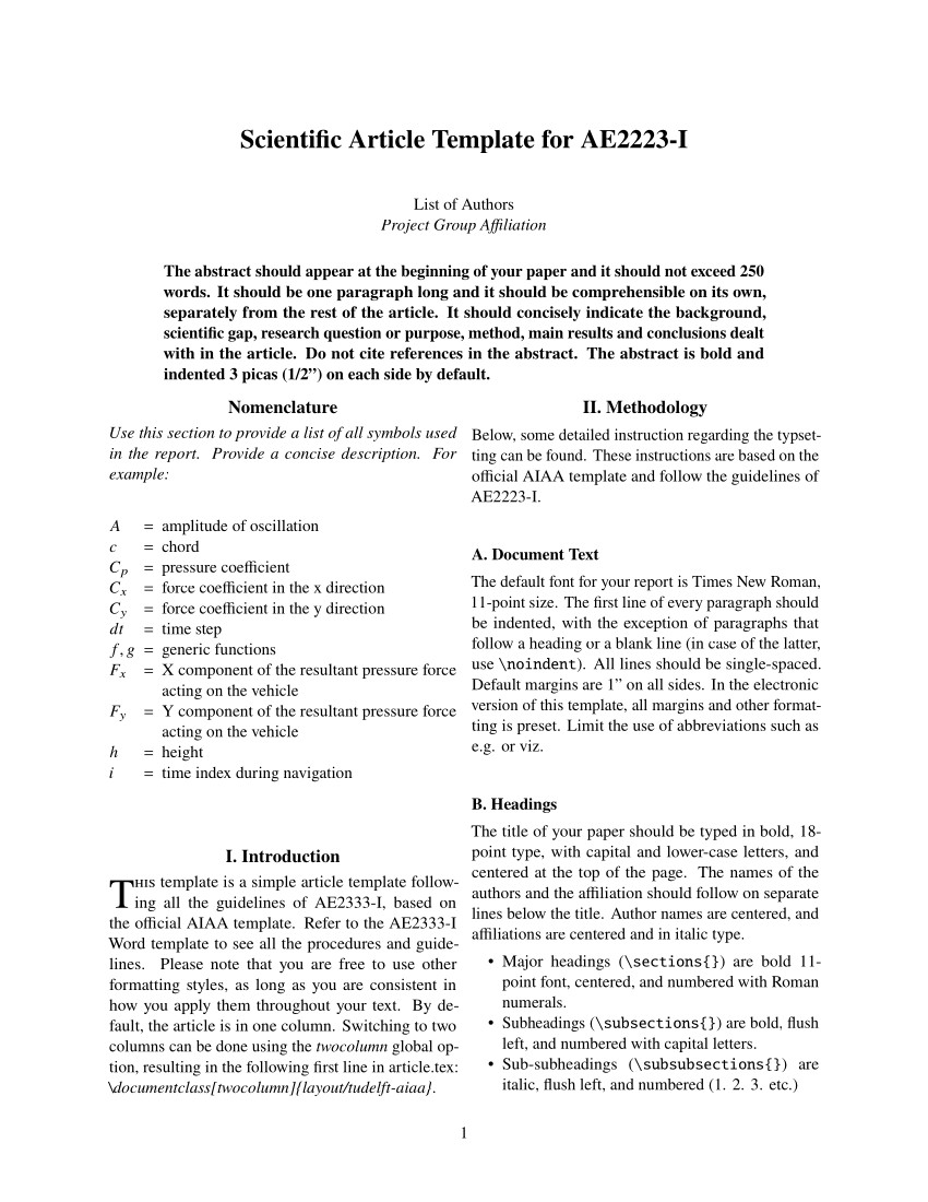 Iet Journal Latex Template Download